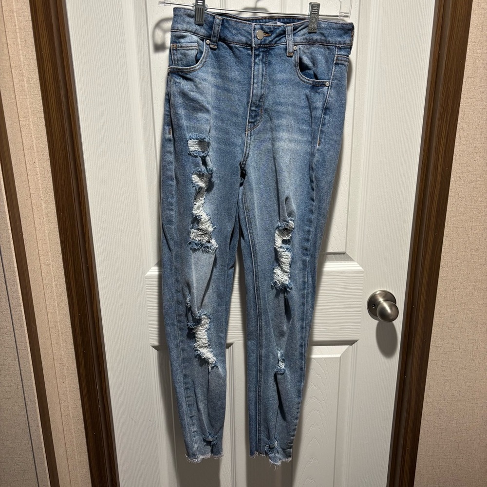 Tinseltown Light Blue Distressed Skinny Jeans